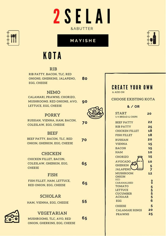 2selai menu